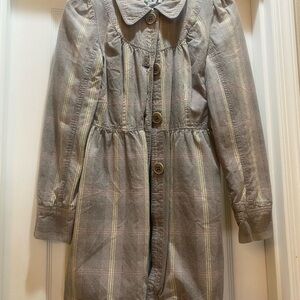 Roxy Plaid Jacket in Gray and Cream